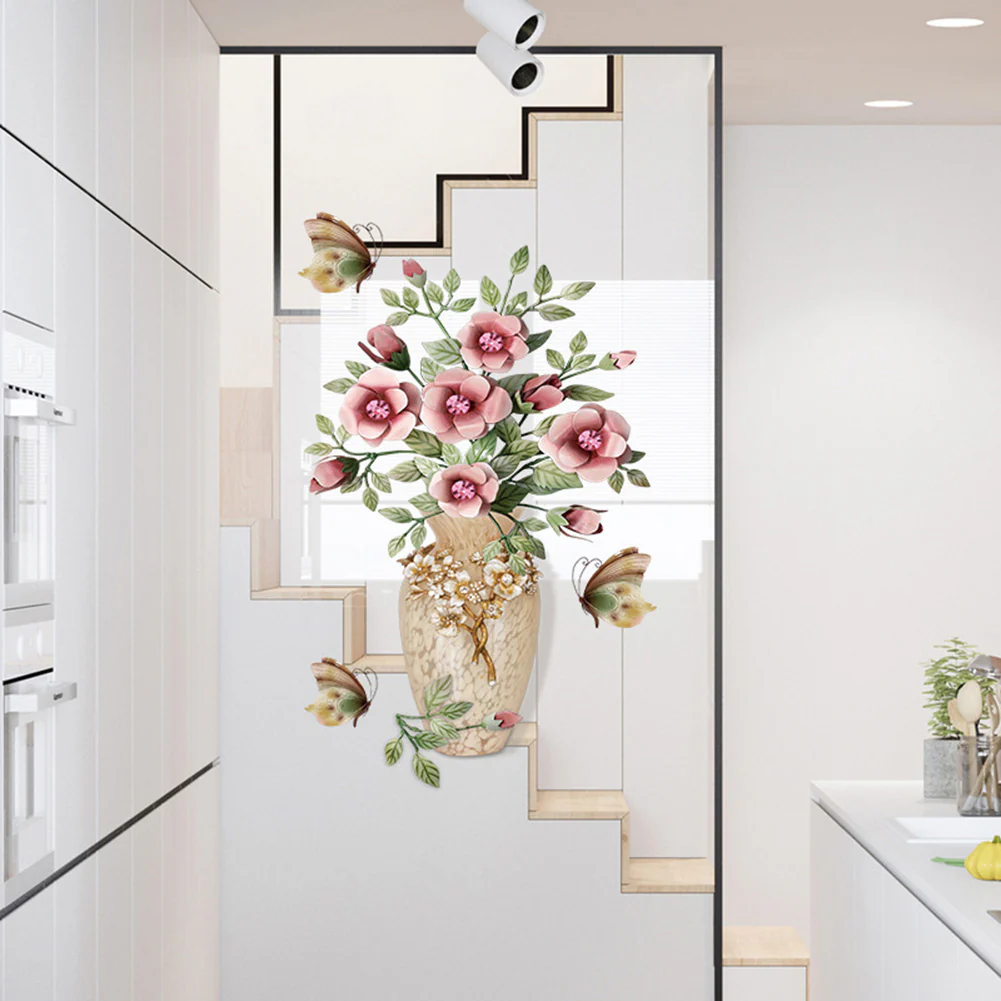 3d Flower Vase Wall Sticker - Image 8