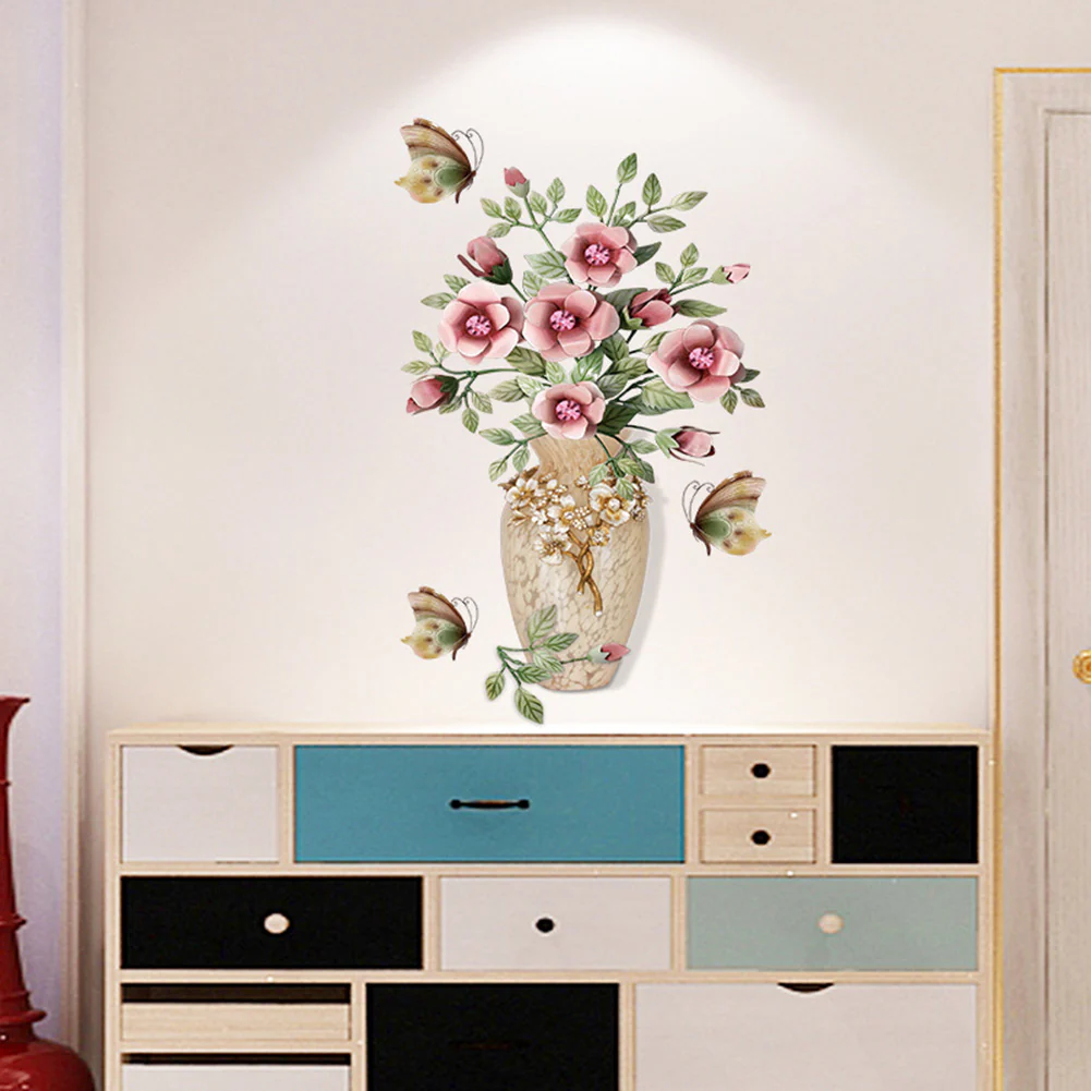 3d Flower Vase Wall Sticker - Image 9