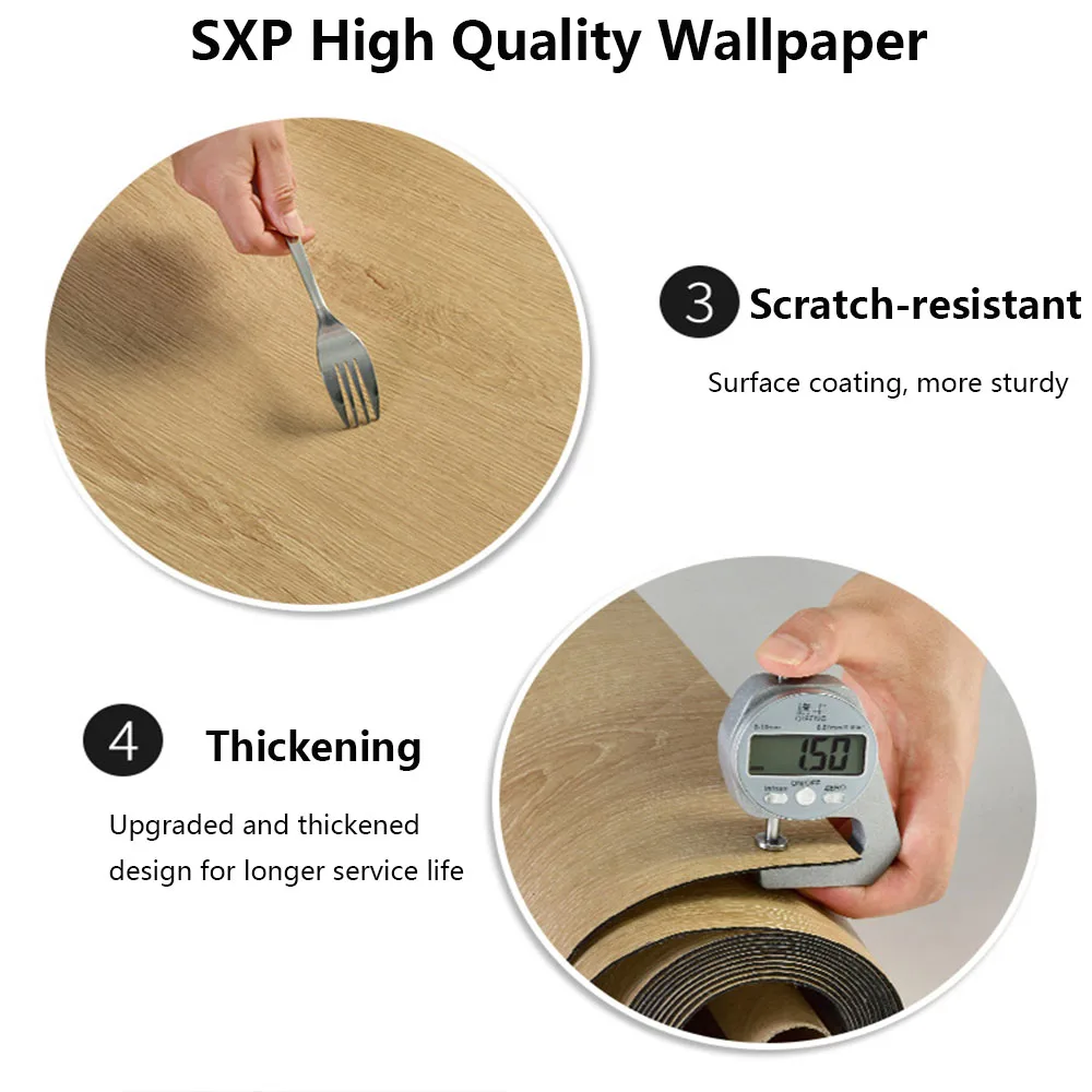 3D Retro Wood Grain Floor Wall Sticker 40cmx300cm - Image 3
