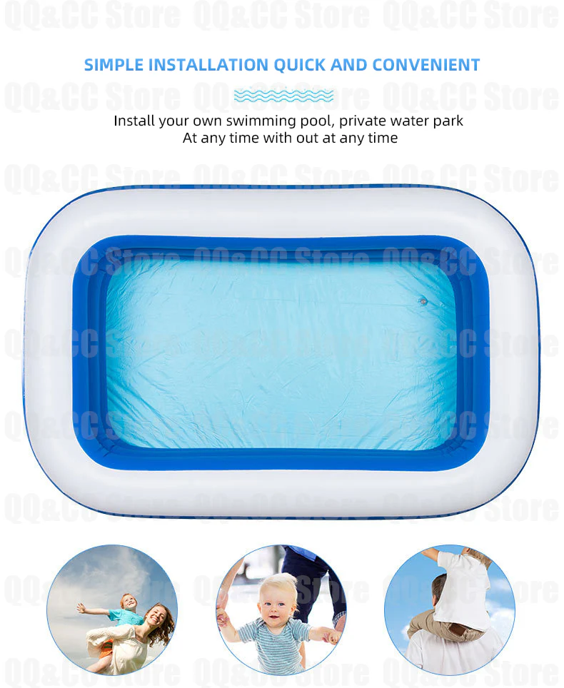 3M/2.6/2M Large Inflatable Swimming Pool - Image 14