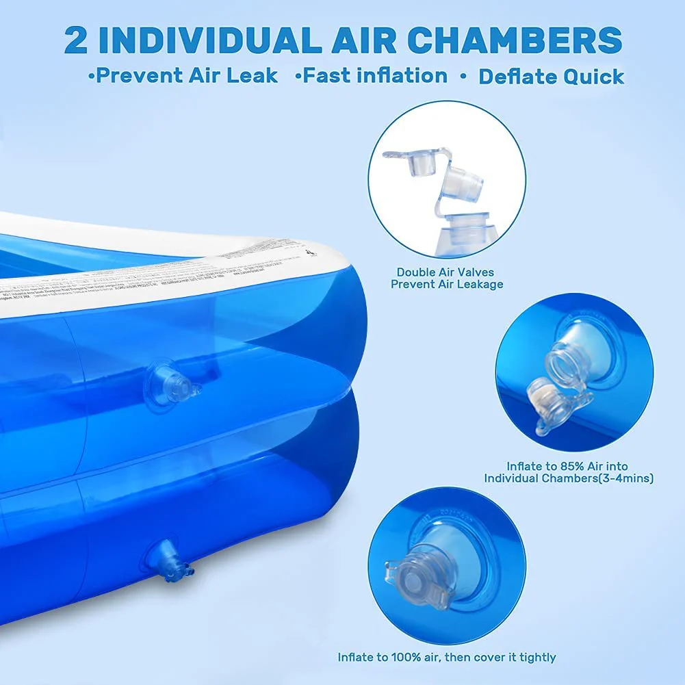3M/2.6/2M Large Inflatable Swimming Pool - Image 5