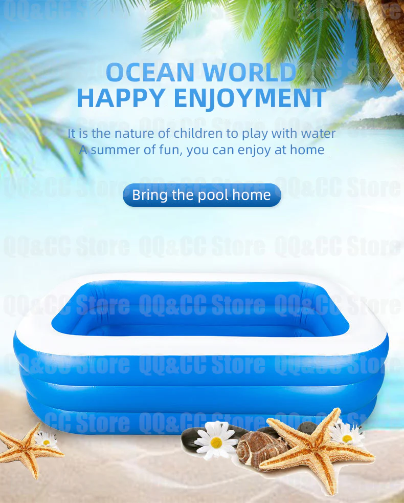 3M/2.6/2M Large Inflatable Swimming Pool - Image 8