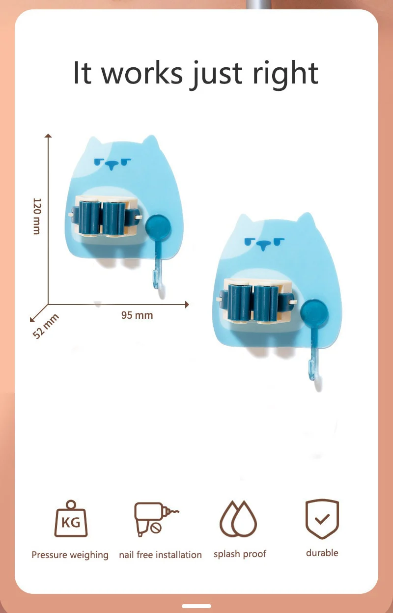 3PCS Cartoon Mop Holder - Image 10