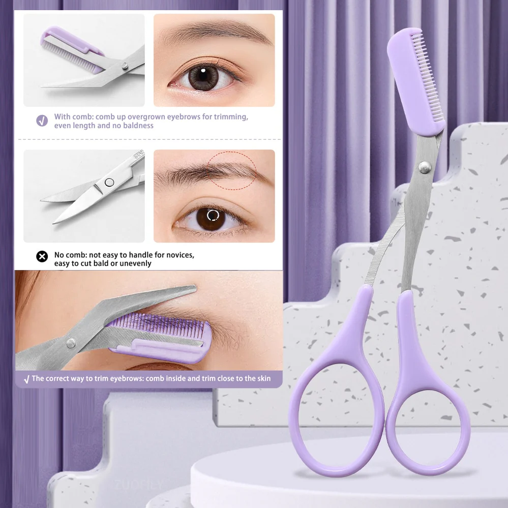 3PCS Stainless Steel Eyebrow Trimming Set - Image 12
