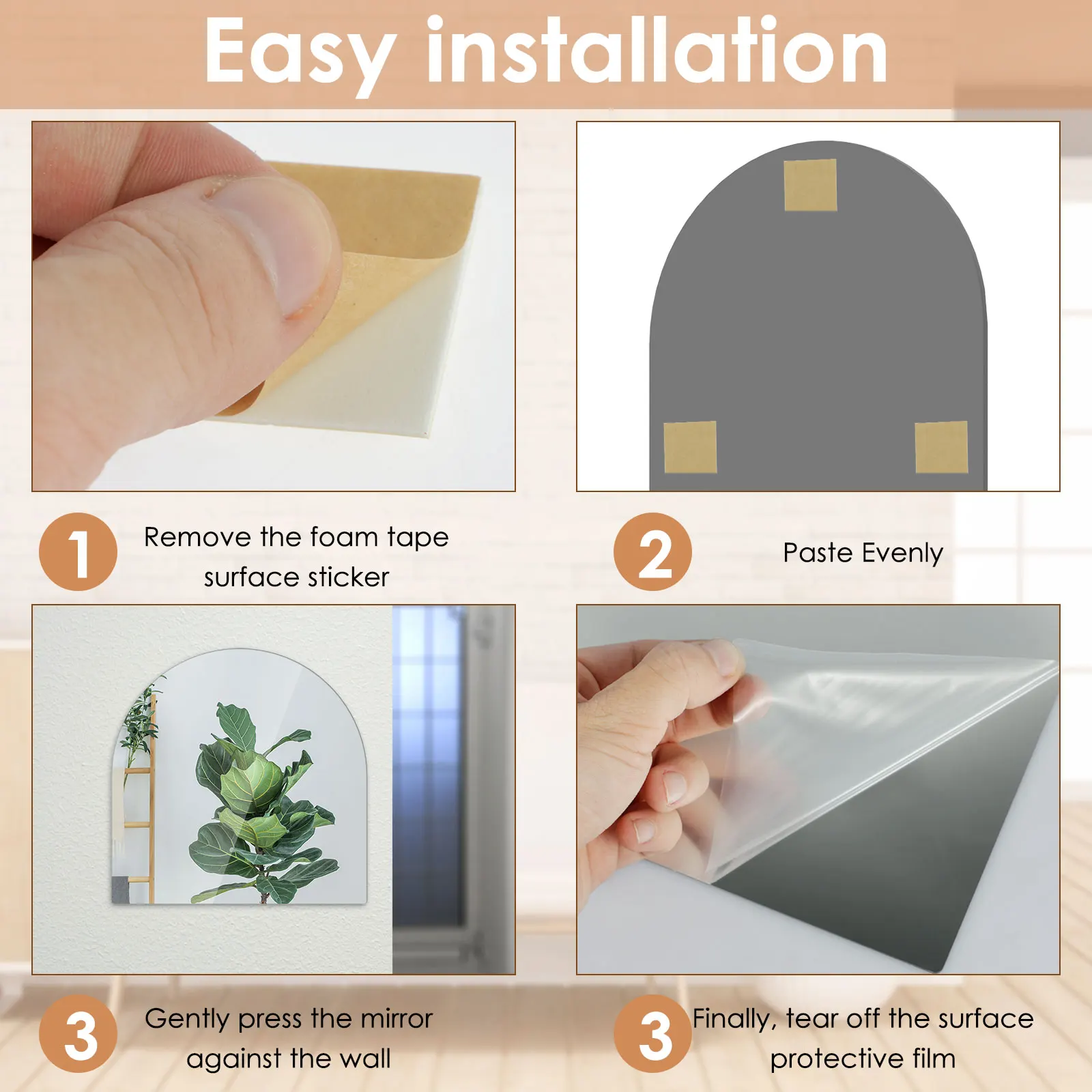 4 PCS Dura Mirror Stickers - Image 4