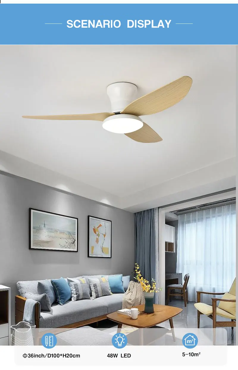 40inch AeroLuxe Lighted Ceiling Fan - Image 21