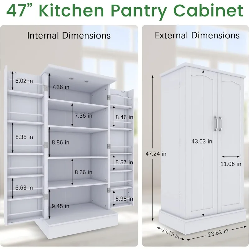47” Kitchen Pantry Cabinet - Image 2