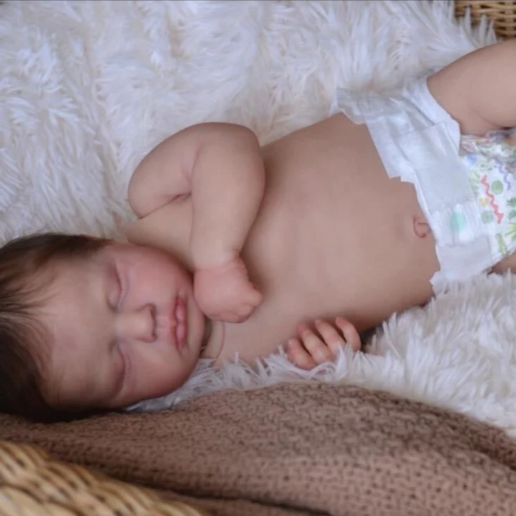 49cm 19inch 3D Silicone Vinyl Baby Doll - Image 2
