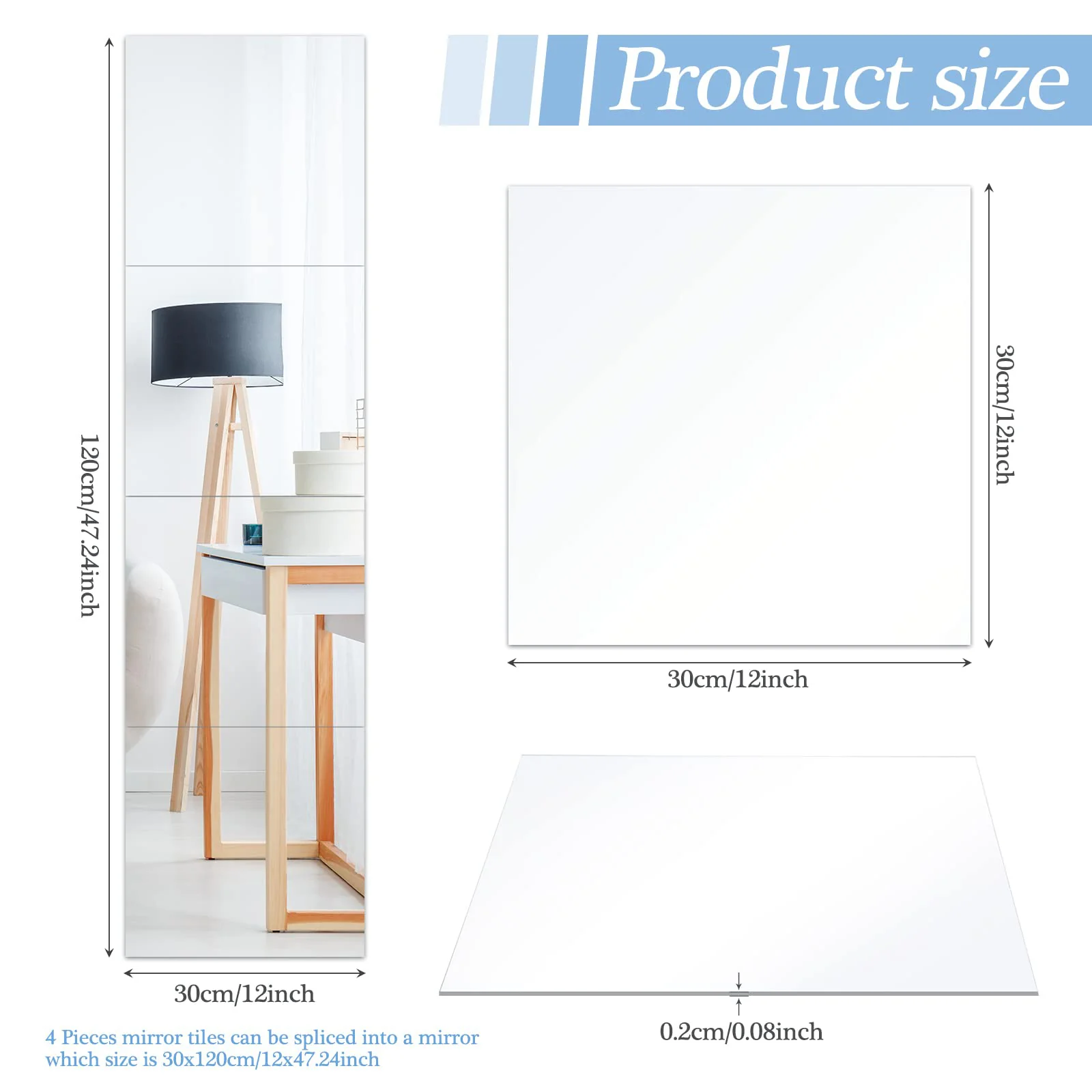 4PCS 3D Wall Mirror - Image 10