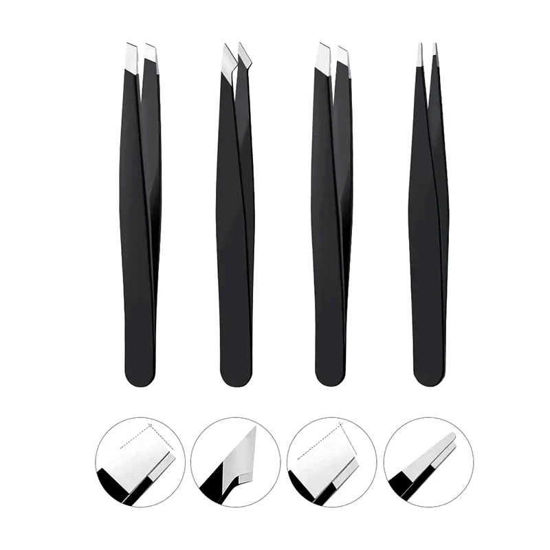 4PCS/5PCS Set Stainless Steel Professional Tweezers - Image 10