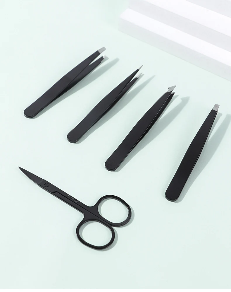 4PCS/5PCS Set Stainless Steel Professional Tweezers - Image 14