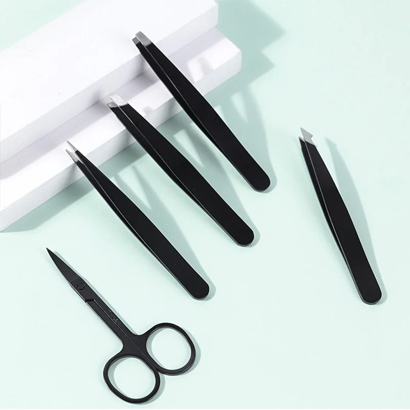 4PCS/5PCS Set Stainless Steel Professional Tweezers - Image 4
