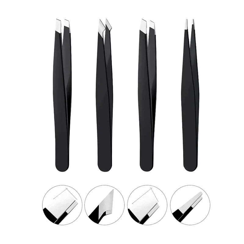 4PCS/5PCS Set Stainless Steel Professional Tweezers - Image 5