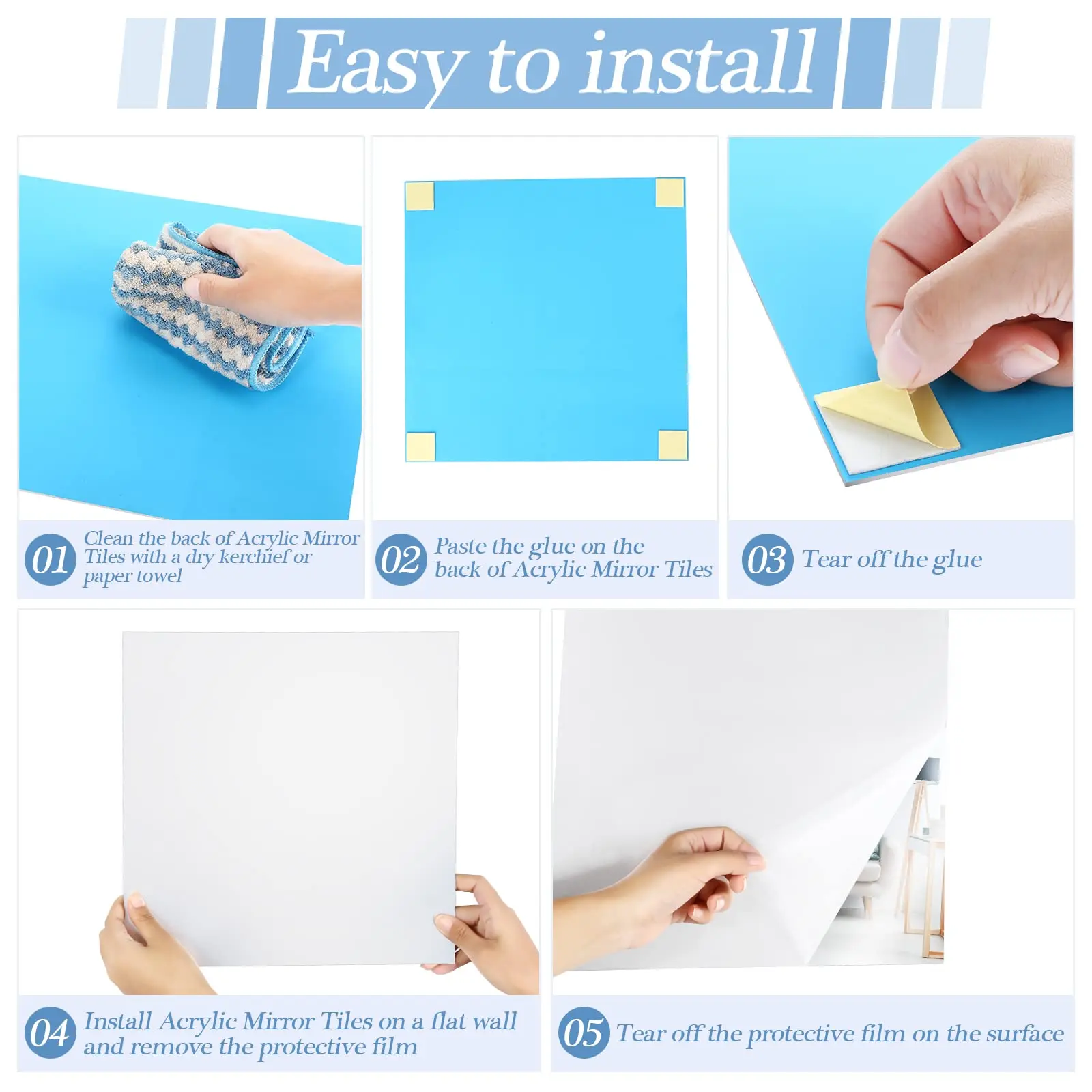 4PCS Acrylic Glow Mirrors - Image 5