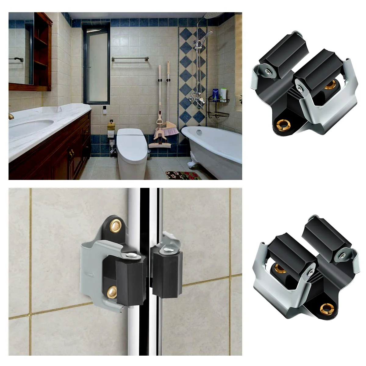 5/10CSStainless Steel Mop Broom Holder - Image 4