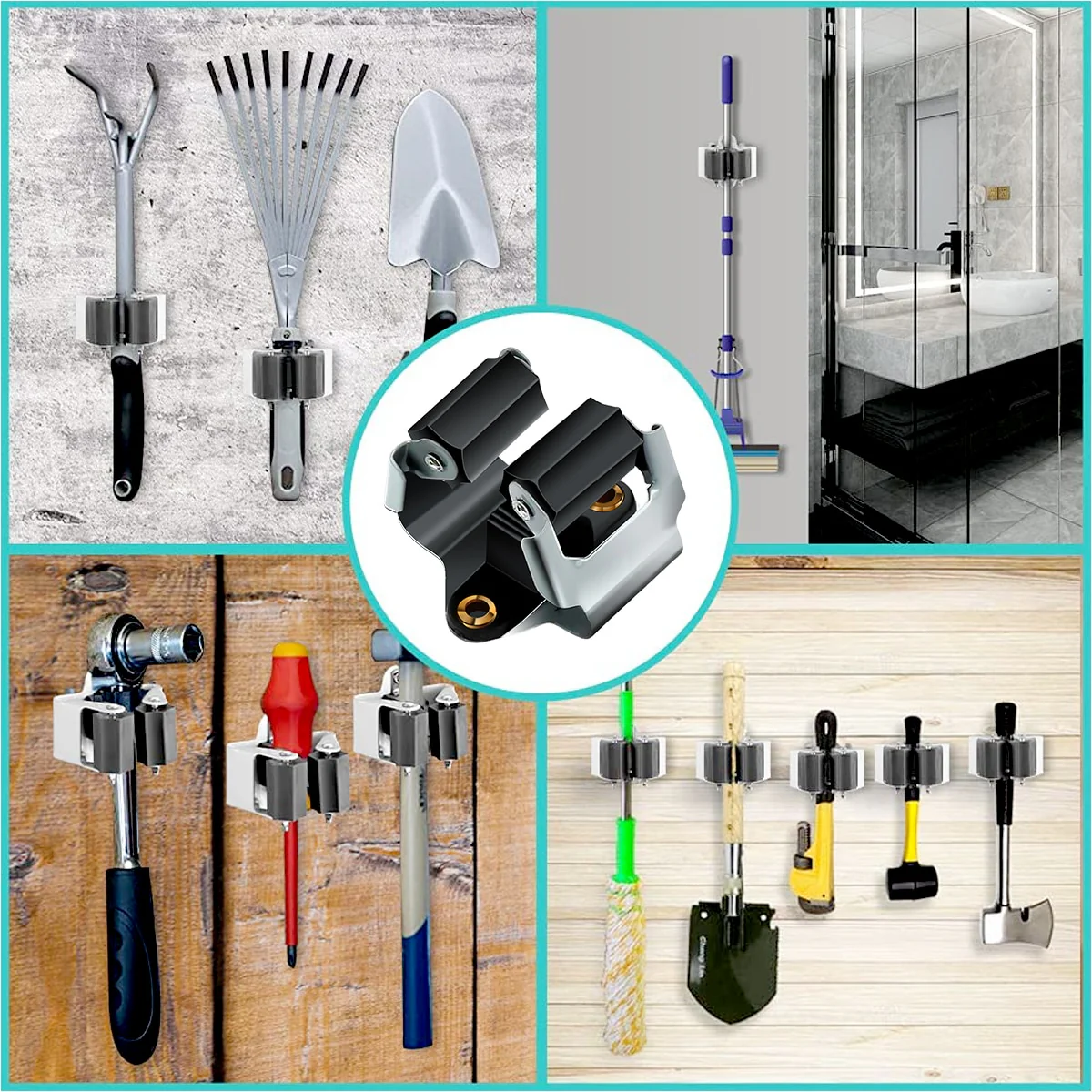 5/10CSStainless Steel Mop Broom Holder - Image 6