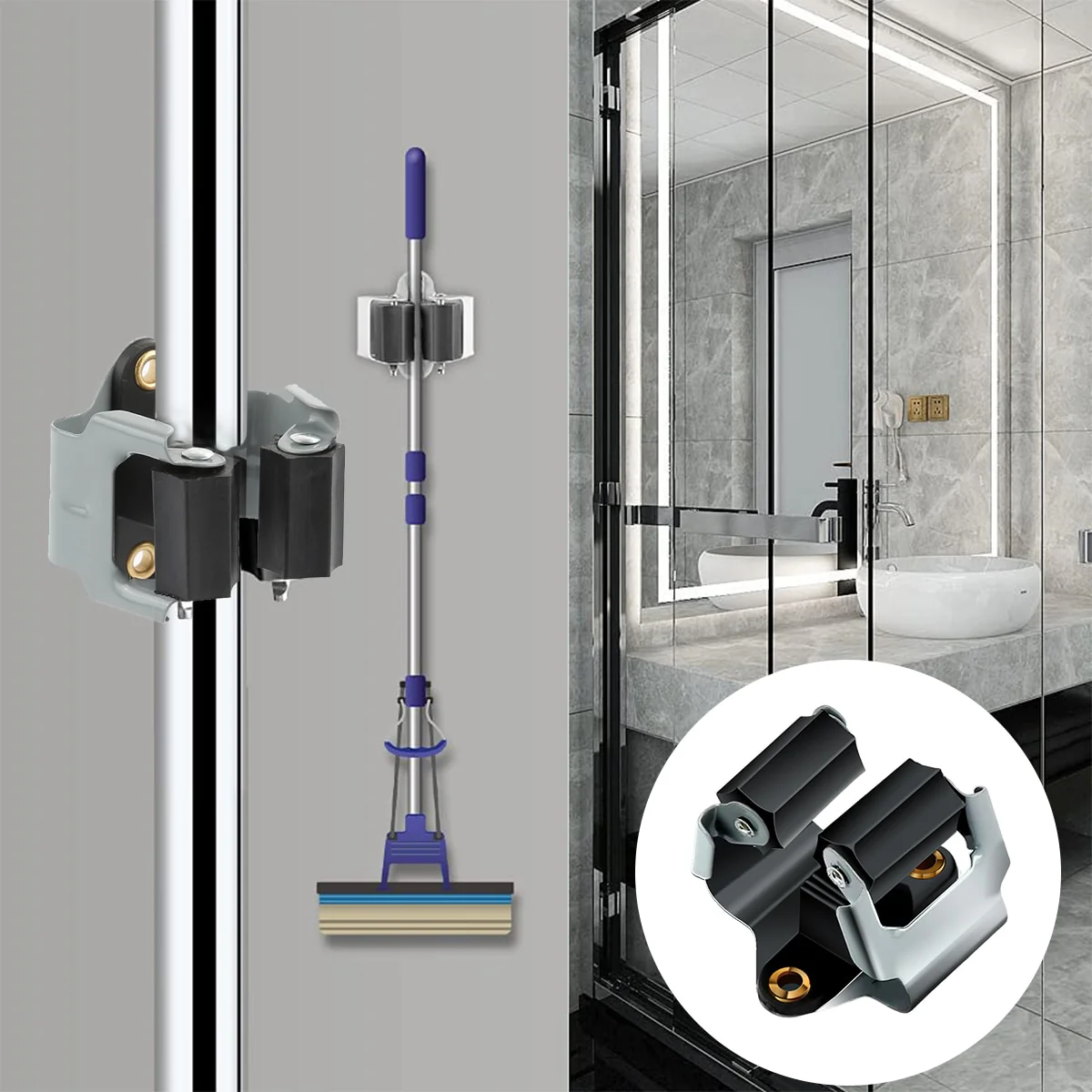 5/10CSStainless Steel Mop Broom Holder - Image 7