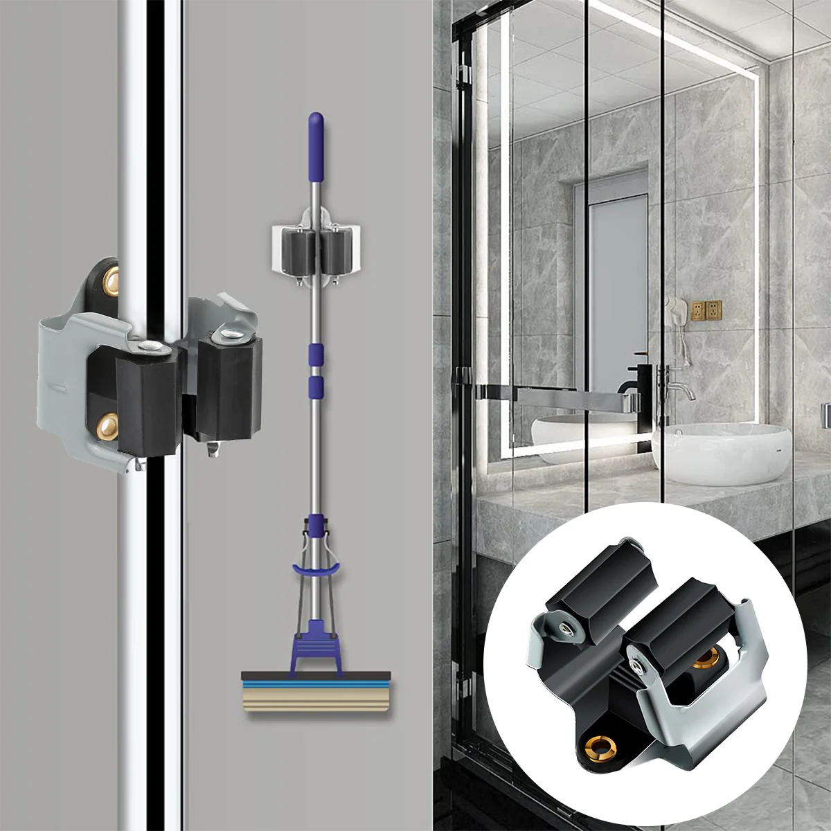 5/10CSStainless Steel Mop Broom Holder - Image 9