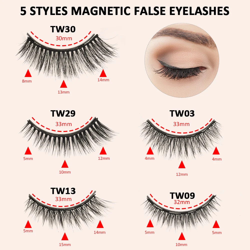 5-Pair Set Magnetic Eyelashes - Image 4