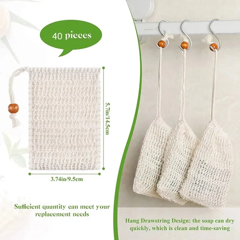 50/40/20/10Pcs Natural Soap Bags - Image 6