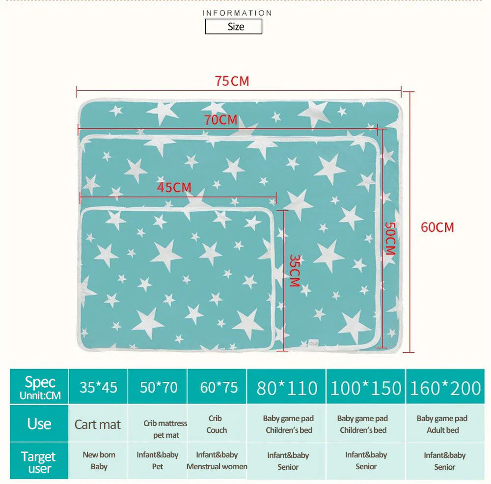 50*70cm (20x27inch) Baby Diaper Changing Mat - Image 37