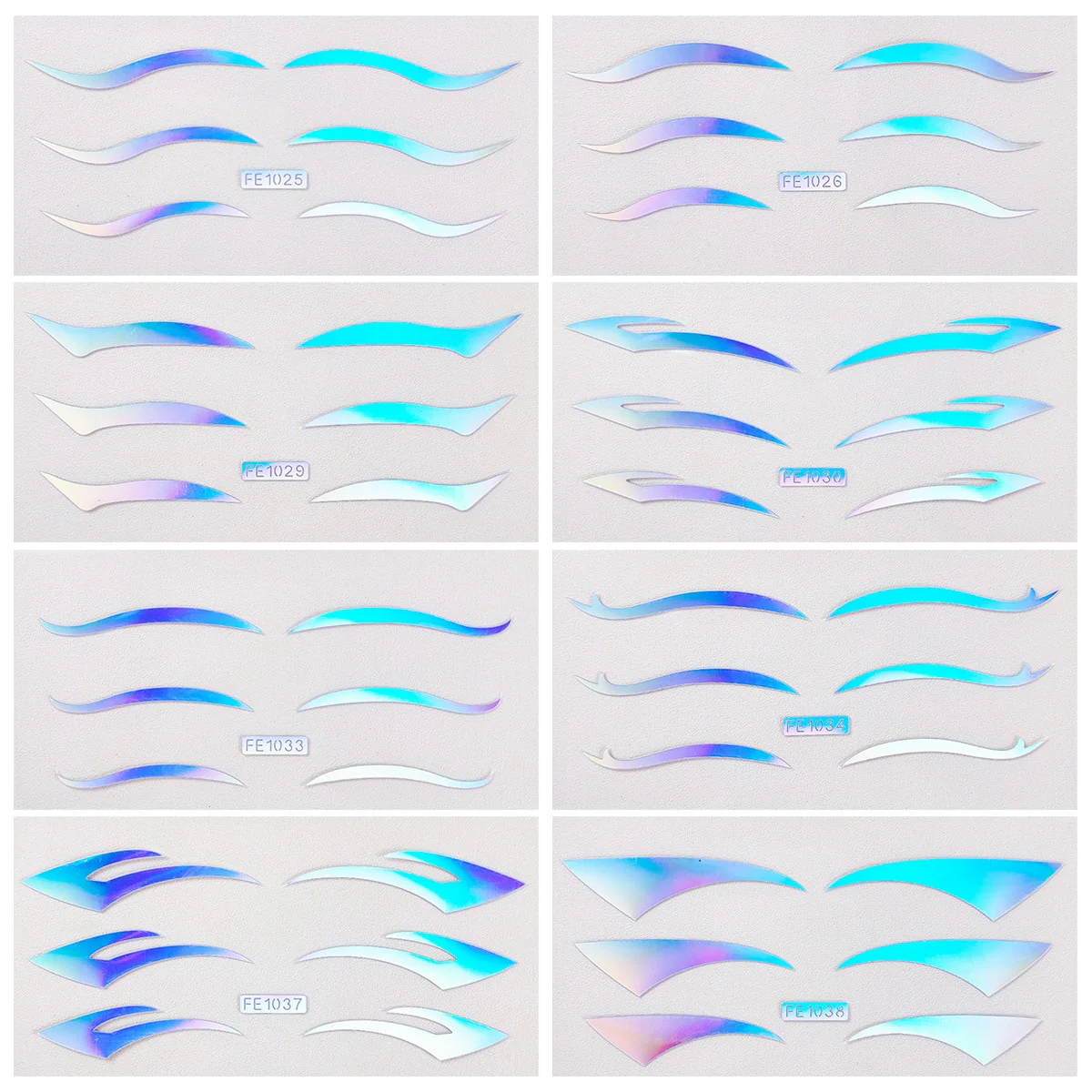 50 Styles Metalic Eyeshadow Glow Stickers - Image 50