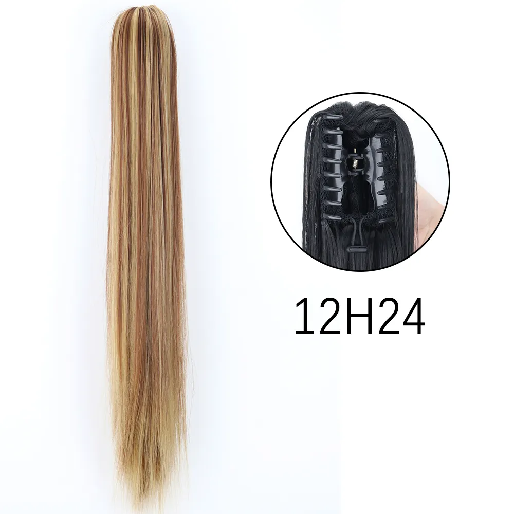 50 Styles Synthetic Long Straight Hair Claw - Image 27