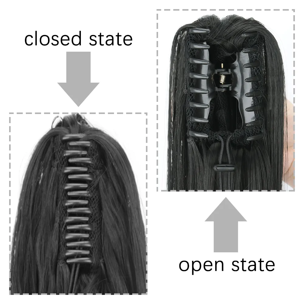50 Styles Synthetic Long Straight Hair Claw - Image 3