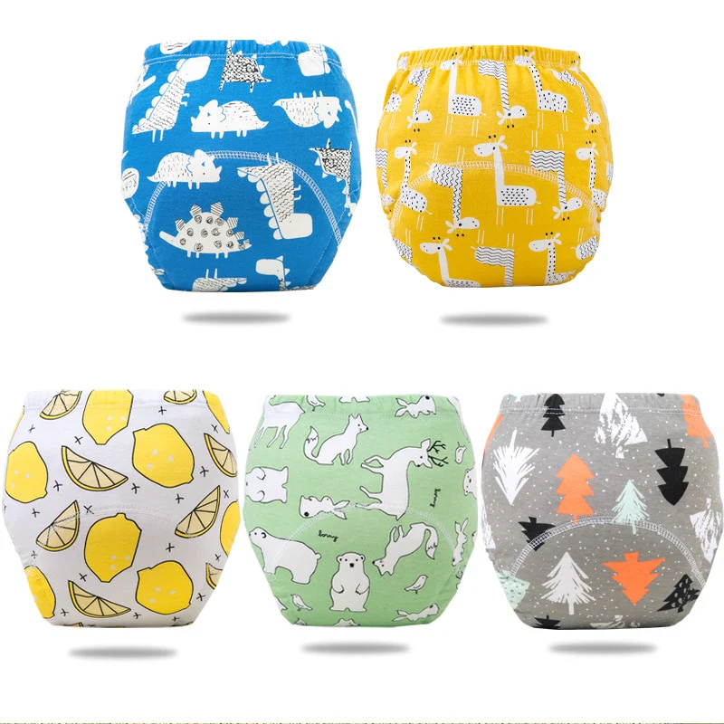 5PCS Reusable Cotton Baby Training Diapers - Image 10