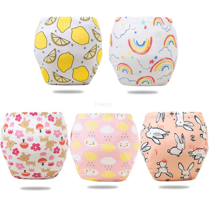 5PCS Reusable Cotton Baby Training Diapers - Image 21
