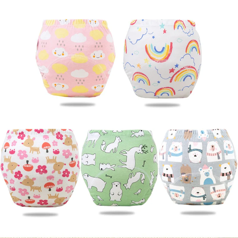 5PCS Reusable Cotton Baby Training Diapers - Image 7