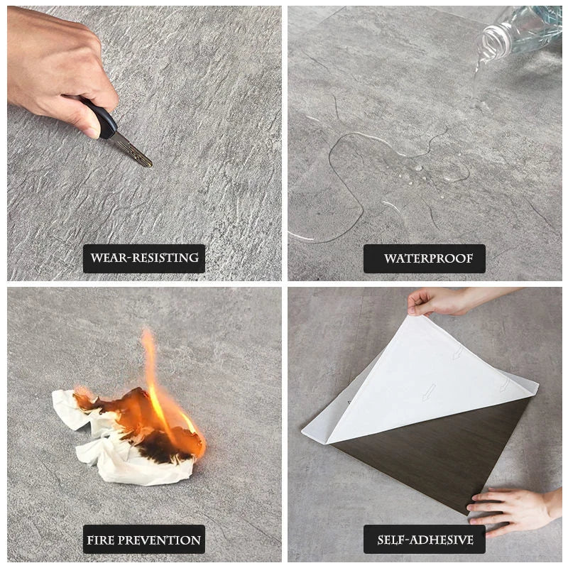 5PCS Self Adhesive Faux Marble Tiles - Image 3