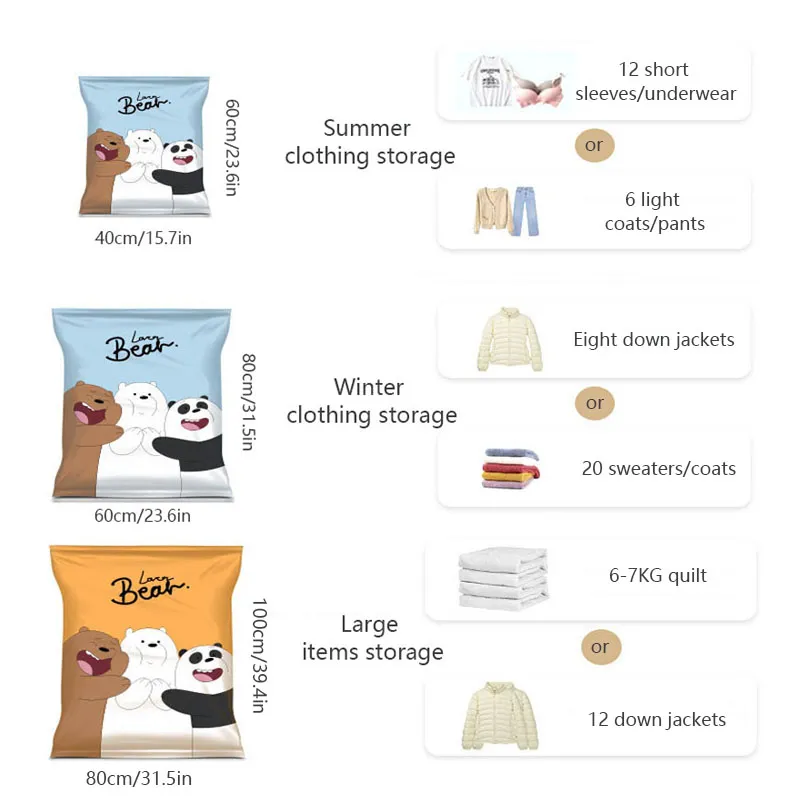 5PCS Vacuum Storage Bags - Image 6