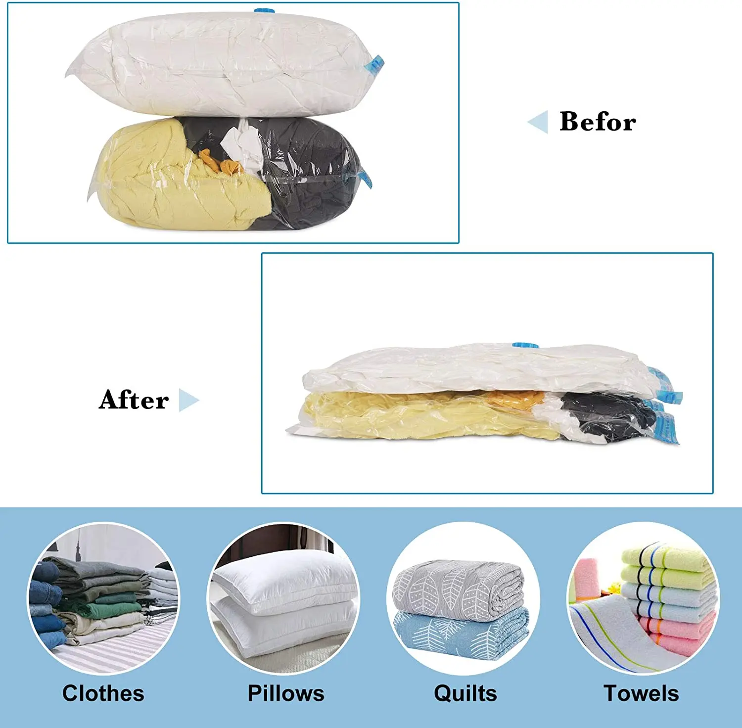 5PCS Vacuum Storage Bags - Image 3