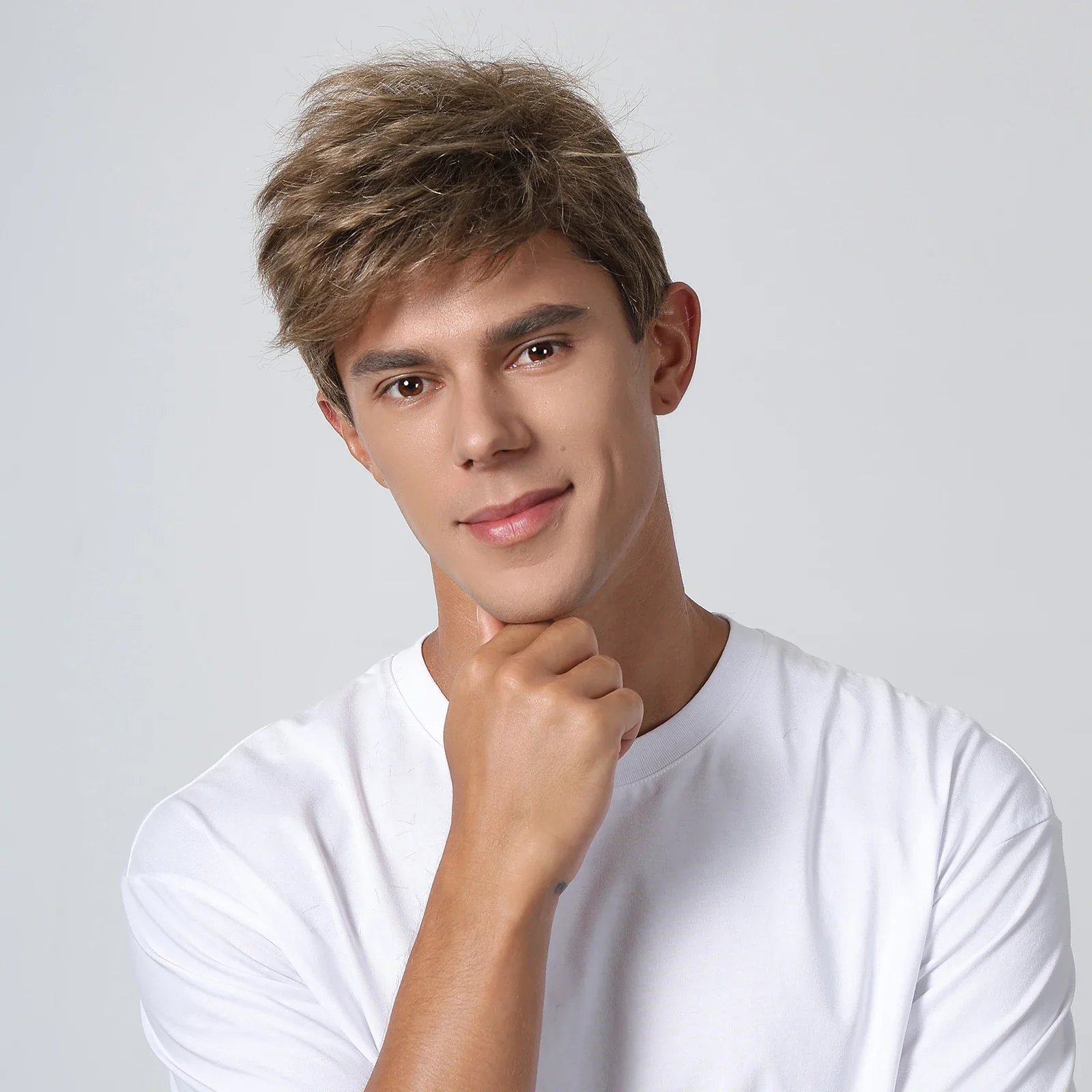 6 Colors Men Synthetic Wig - Image 4