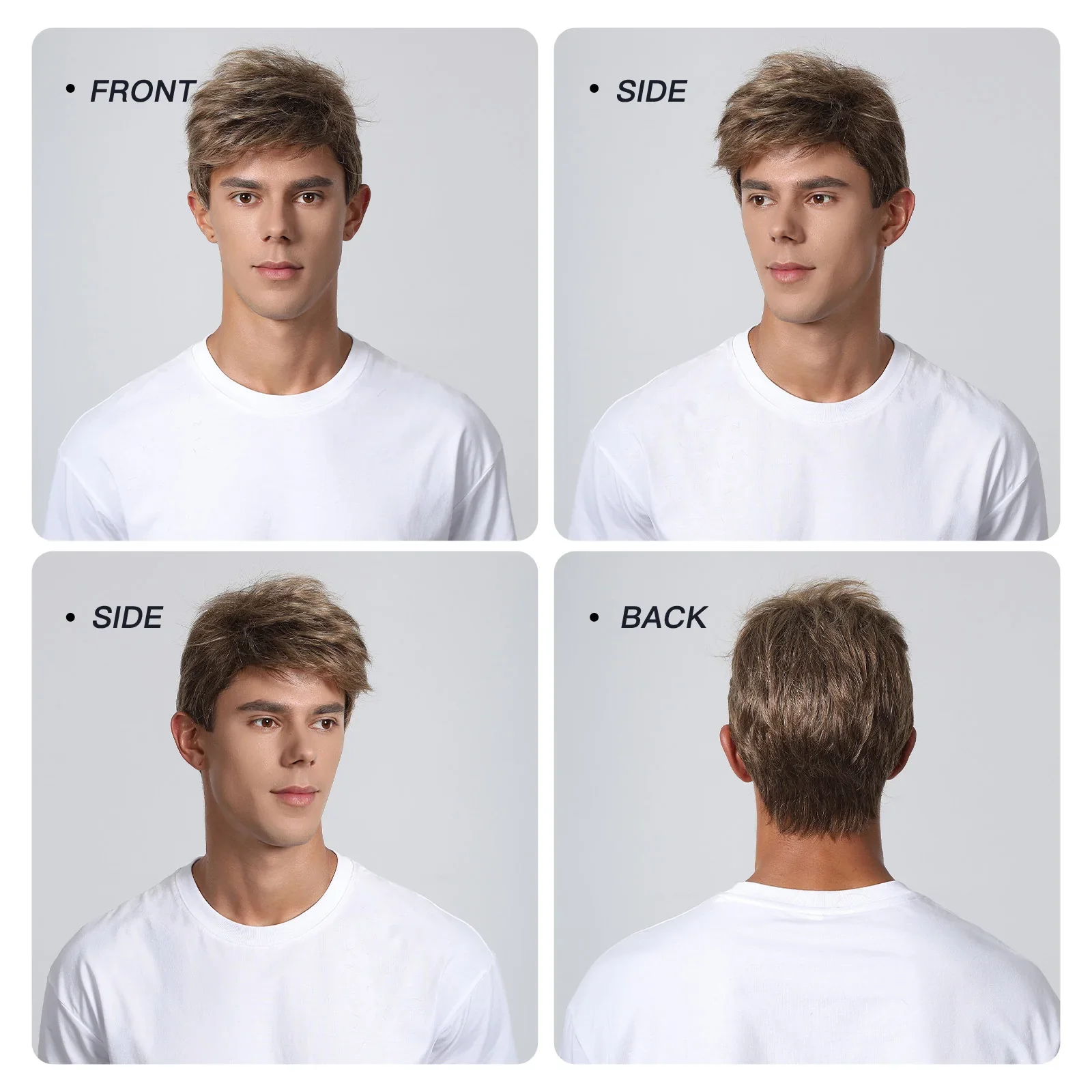 6 Colors Men Synthetic Wig - Image 5