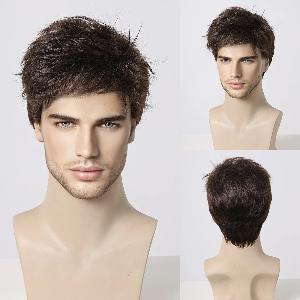 6 Colors Men Synthetic Wig - Image 9
