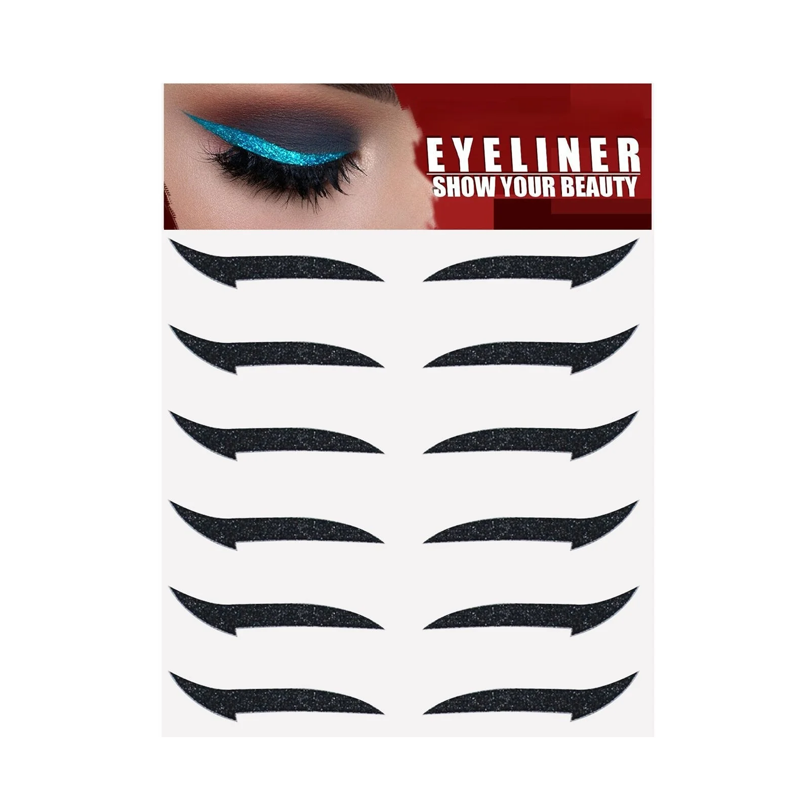 6 Pairs Waterproof Eyeliner Sticker - Image 10