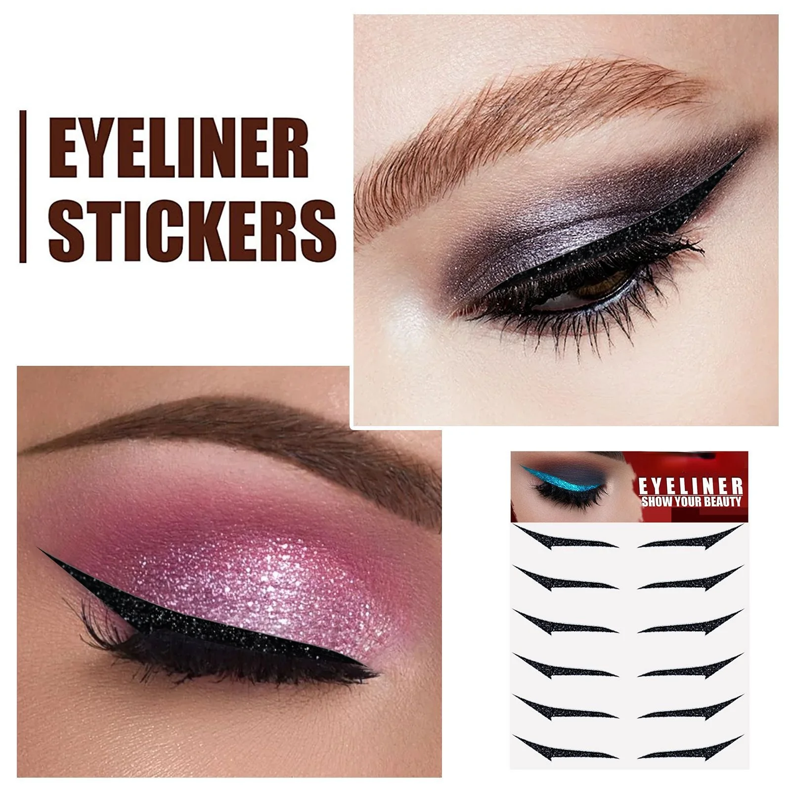 6 Pairs Waterproof Eyeliner Sticker - Image 15