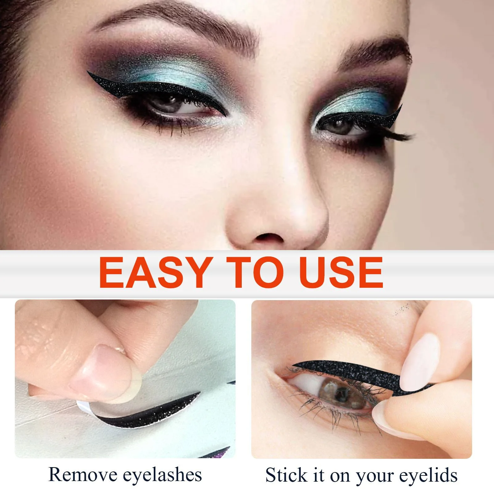 6 Pairs Waterproof Eyeliner Sticker - Image 17