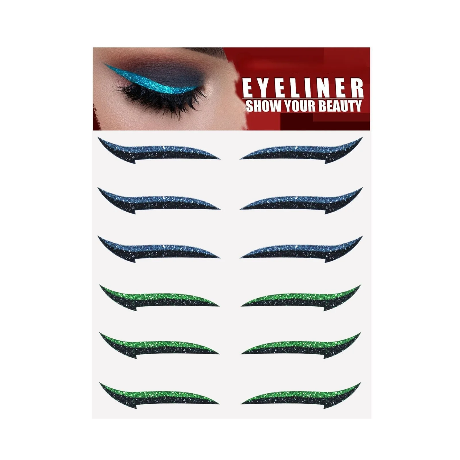 6 Pairs Waterproof Eyeliner Sticker - Image 3