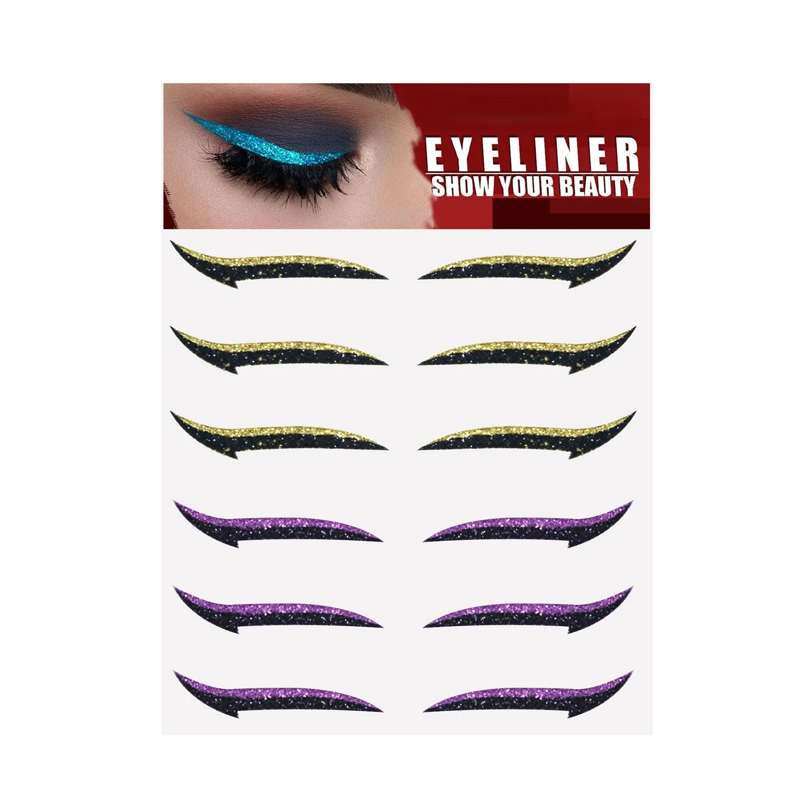 6 Pairs Waterproof Eyeliner Sticker - Image 5
