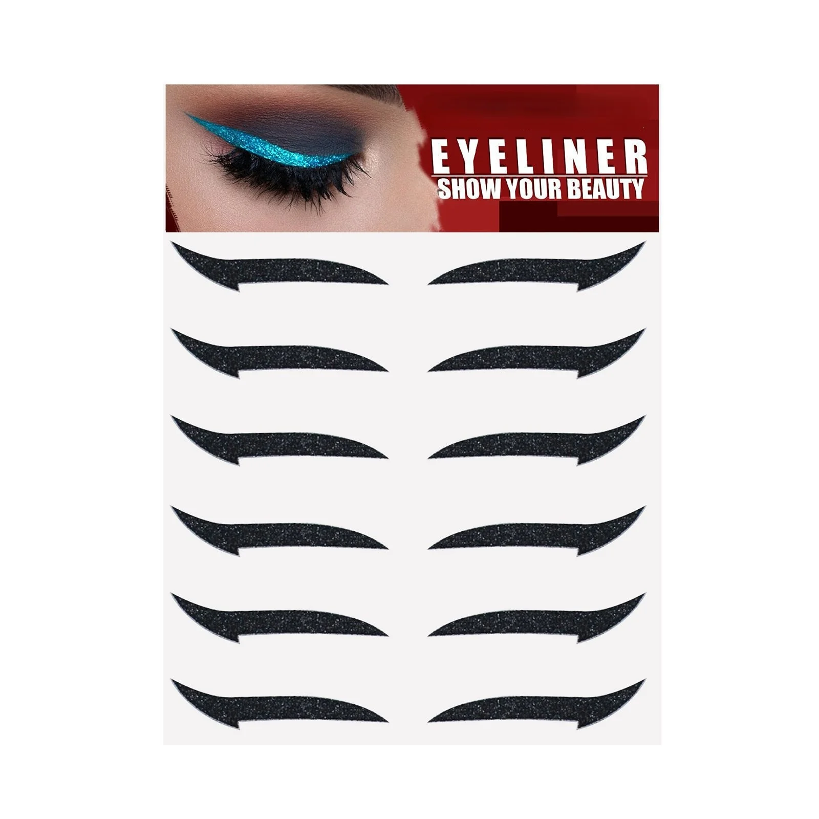 6 Pairs Waterproof Eyeliner Sticker - Image 6