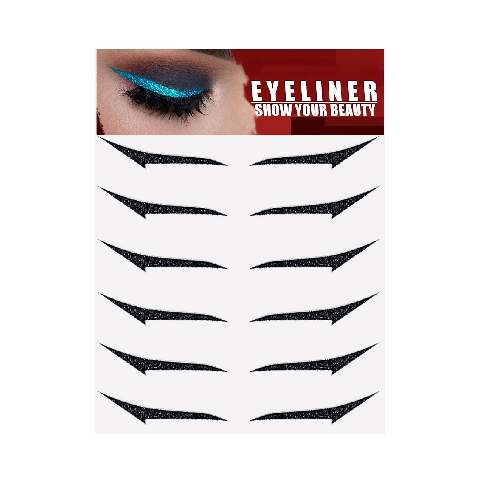 6 Pairs Waterproof Eyeliner Sticker - Image 7