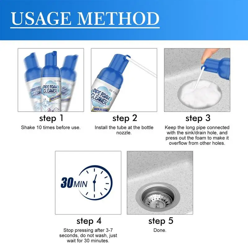 60ml Household  Drain Foam Cleaner - Image 2