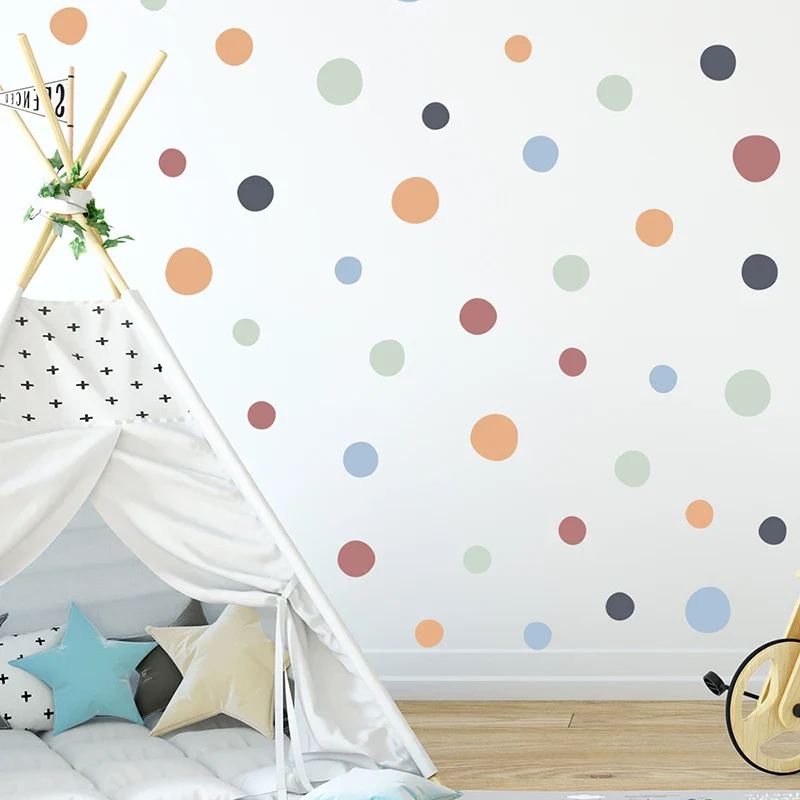 60PCS/set Polka Dots Wall Stickers - Image 3
