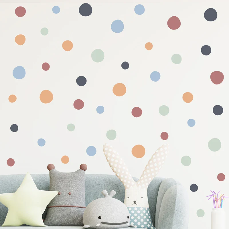 60PCS/set Polka Dots Wall Stickers - Image 5