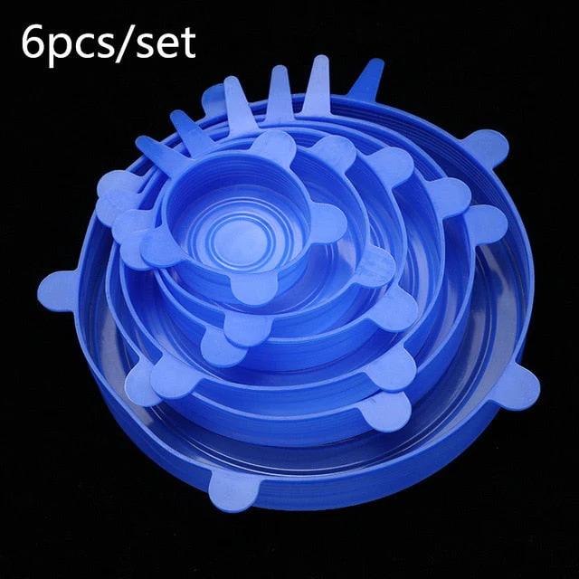 6Pcs/Lot Silicone Food Wrap Cover - Image 5