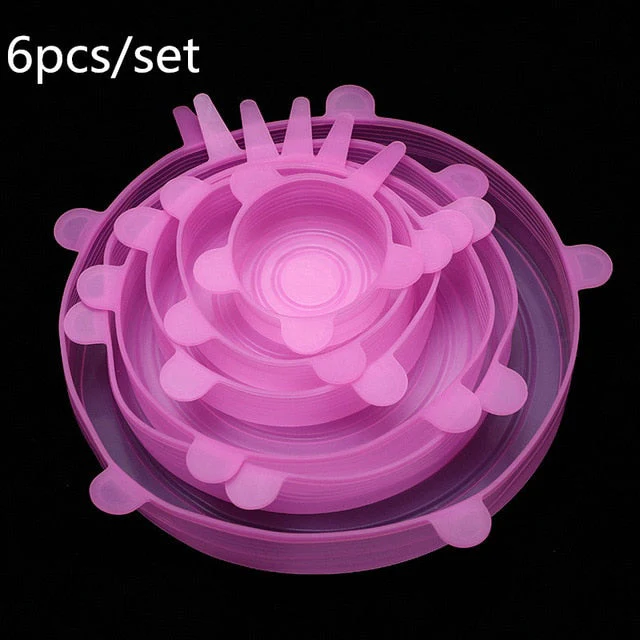 6Pcs/Lot Silicone Food Wrap Cover - Image 8