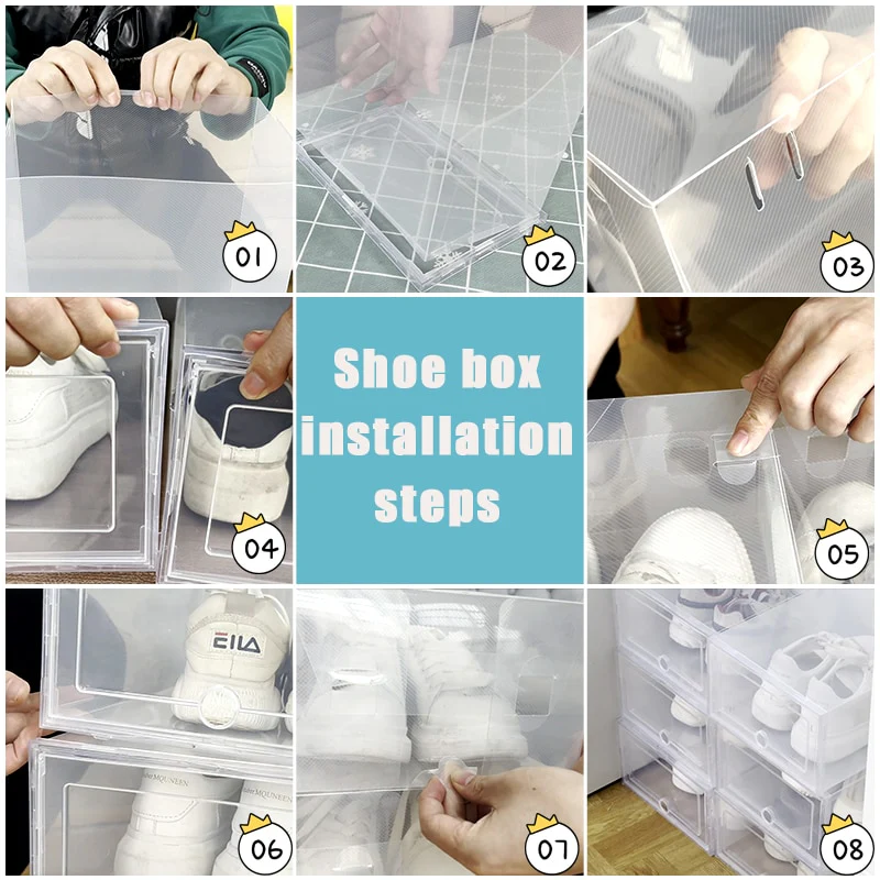 6PCS/Set Foldable Shoe Box - Image 5